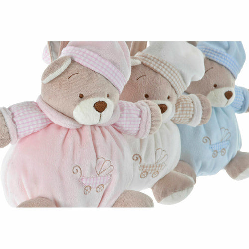 Teddy Bear DKD Home Decor Beige Sky blue Light Pink Musical Children's
